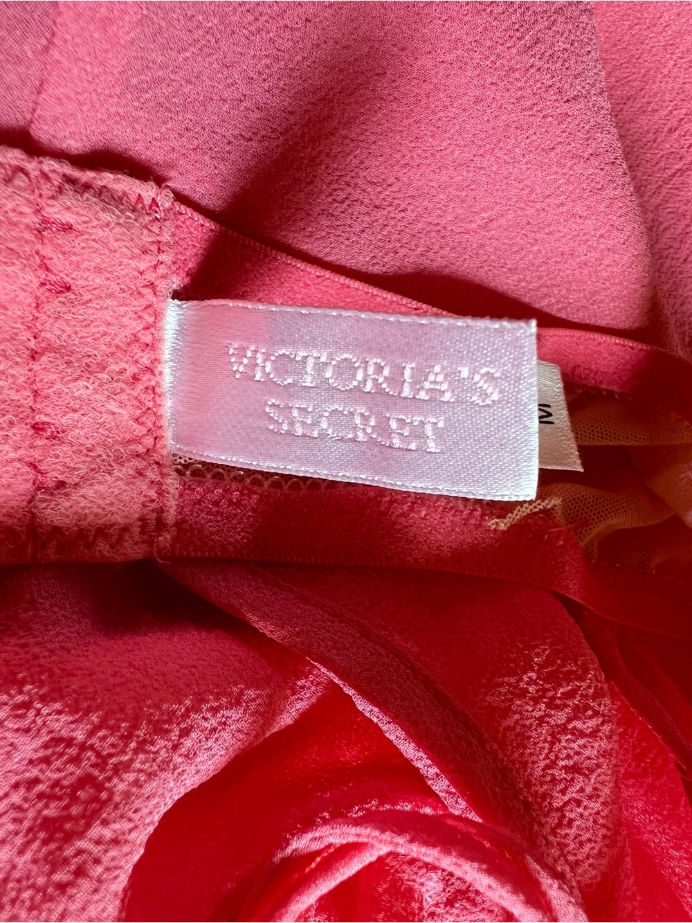 Y2k Vintage Victoria's Secret Pink Lemonade Silk Milkmaid Babydoll Size M - Picture 11 of 15